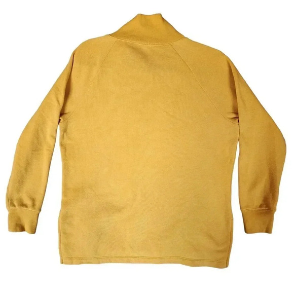 J. Crew Sweatshirt Women's Size Small Sunflower Gold/Yellow 4 Button Mock Neck - Picture 2 of 9